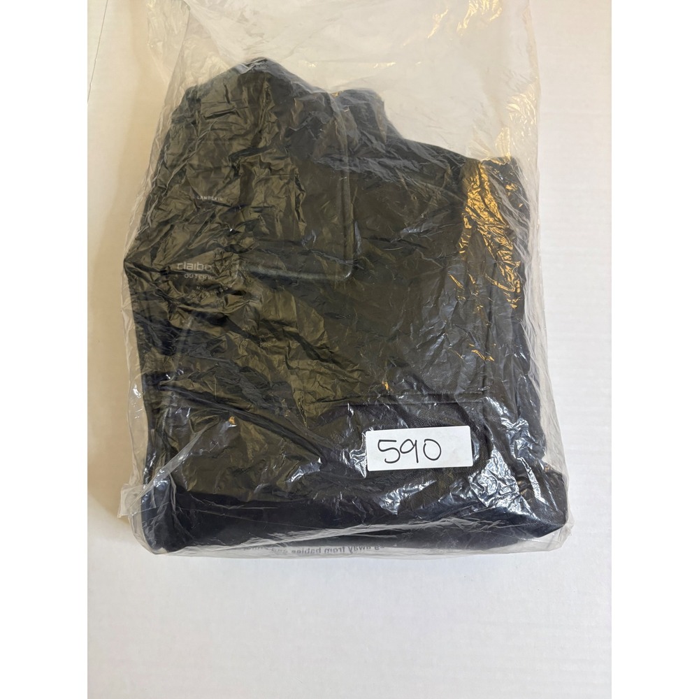 VTG Claiborne Black Genuine Lambskin Leather Quilted Bomber Jacket Mens - Picture 10 of 10